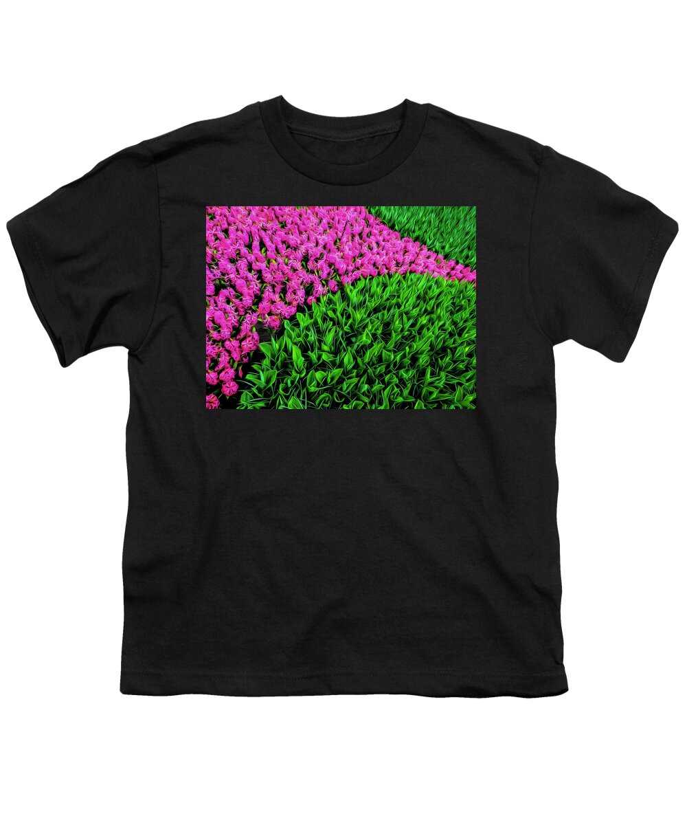 Tulips Youth T-Shirt featuring the photograph In The Pink by Paul Wear