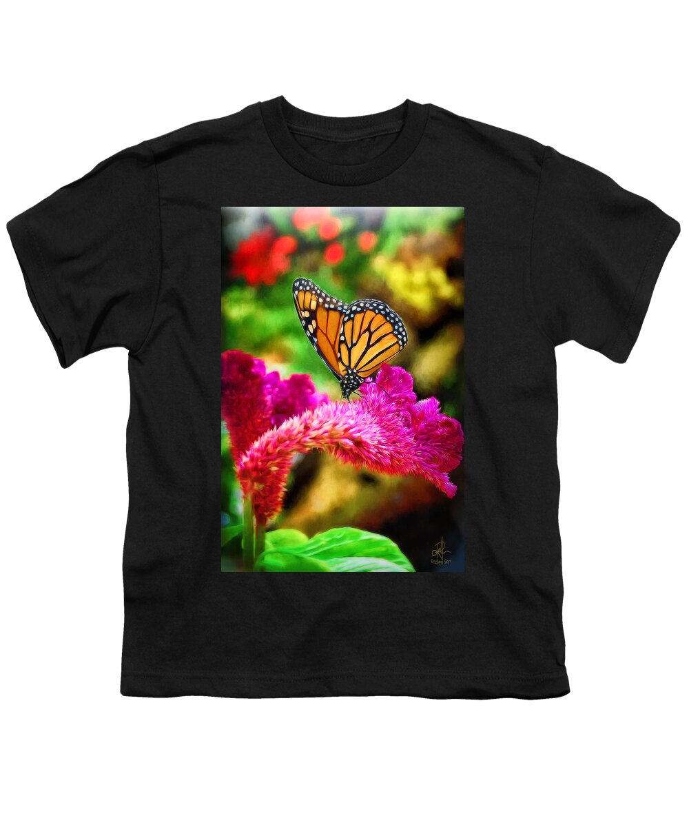 Flower Youth T-Shirt featuring the digital art In The Pink by Pennie McCracken