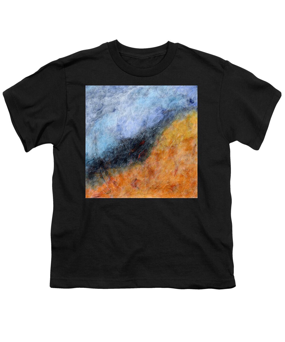 Abstract Youth T-Shirt featuring the painting Into the Wind Abstract by Karla Beatty