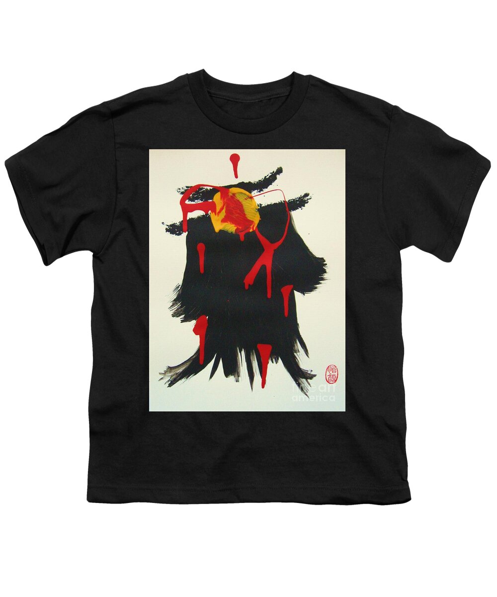 Abstract Youth T-Shirt featuring the painting Ishikari Monster by Thea Recuerdo