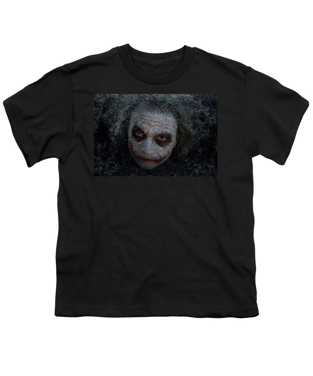 Joker Youth T-Shirt featuring the digital art Joker by Movie Poster Prints