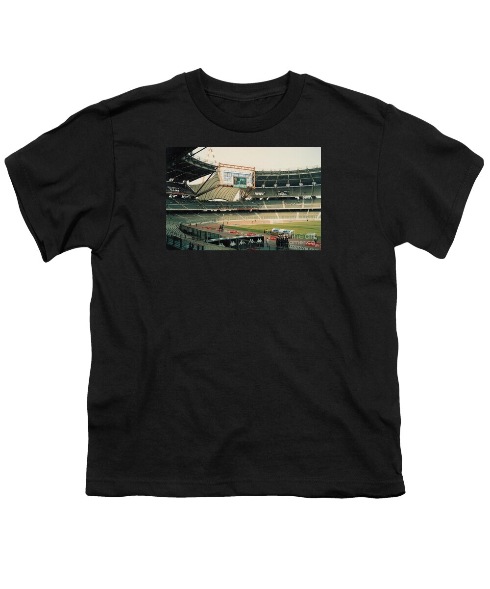  Youth T-Shirt featuring the photograph Juventus - Stadio delle Alpi - West Goal Stand - September 1997 by Legendary Football Grounds