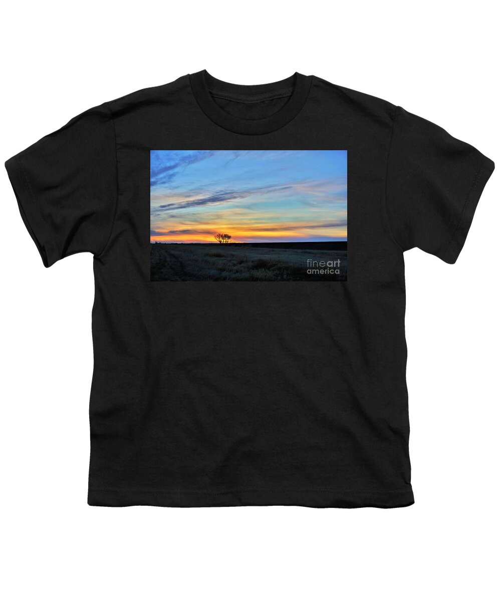 Tree Youth T-Shirt featuring the photograph Kansas sunrise1 by Merle Grenz