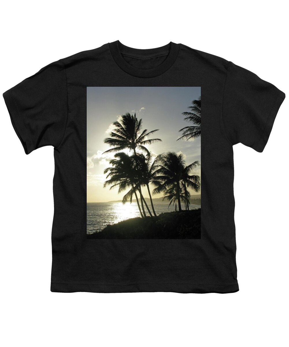 Kauai Youth T-Shirt featuring the photograph Kauai, Hawaii - Sunset 06 by Pamela Critchlow