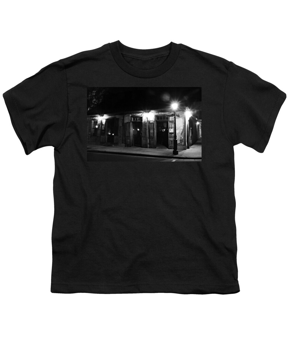 Bar Youth T-Shirt featuring the photograph Lafittes Blacksmith Shop Bar by Greg and Chrystal Mimbs