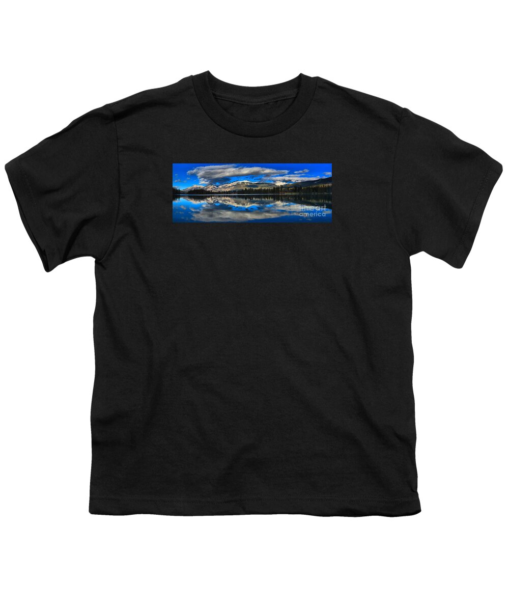 Lake Beauvert Youth T-Shirt featuring the photograph Lake Beauvert Panorama by Adam Jewell