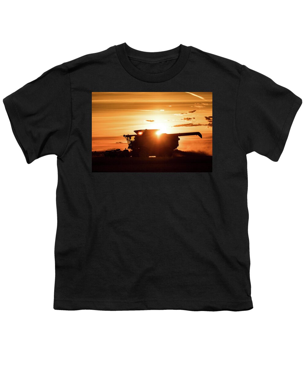 Harvester Youth T-Shirt featuring the photograph Last Bit of Sun by Todd Klassy