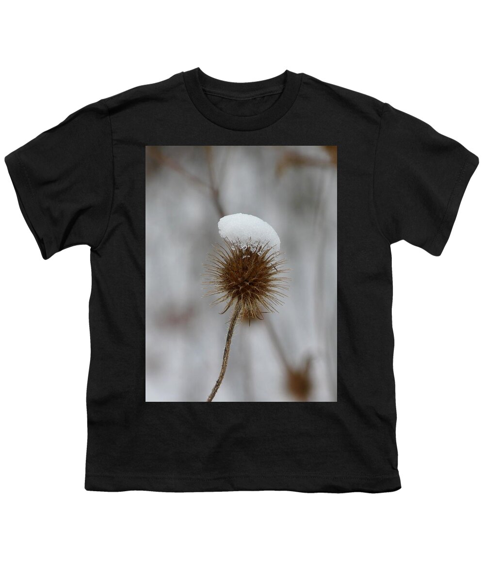 Winter Youth T-Shirt featuring the photograph Little White Hood by Valerie Ornstein