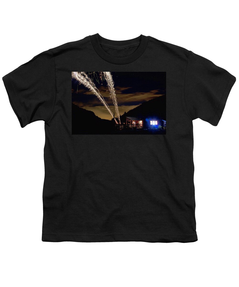 Fireworks Youth T-Shirt featuring the photograph Magic Mountain by James BO Insogna
