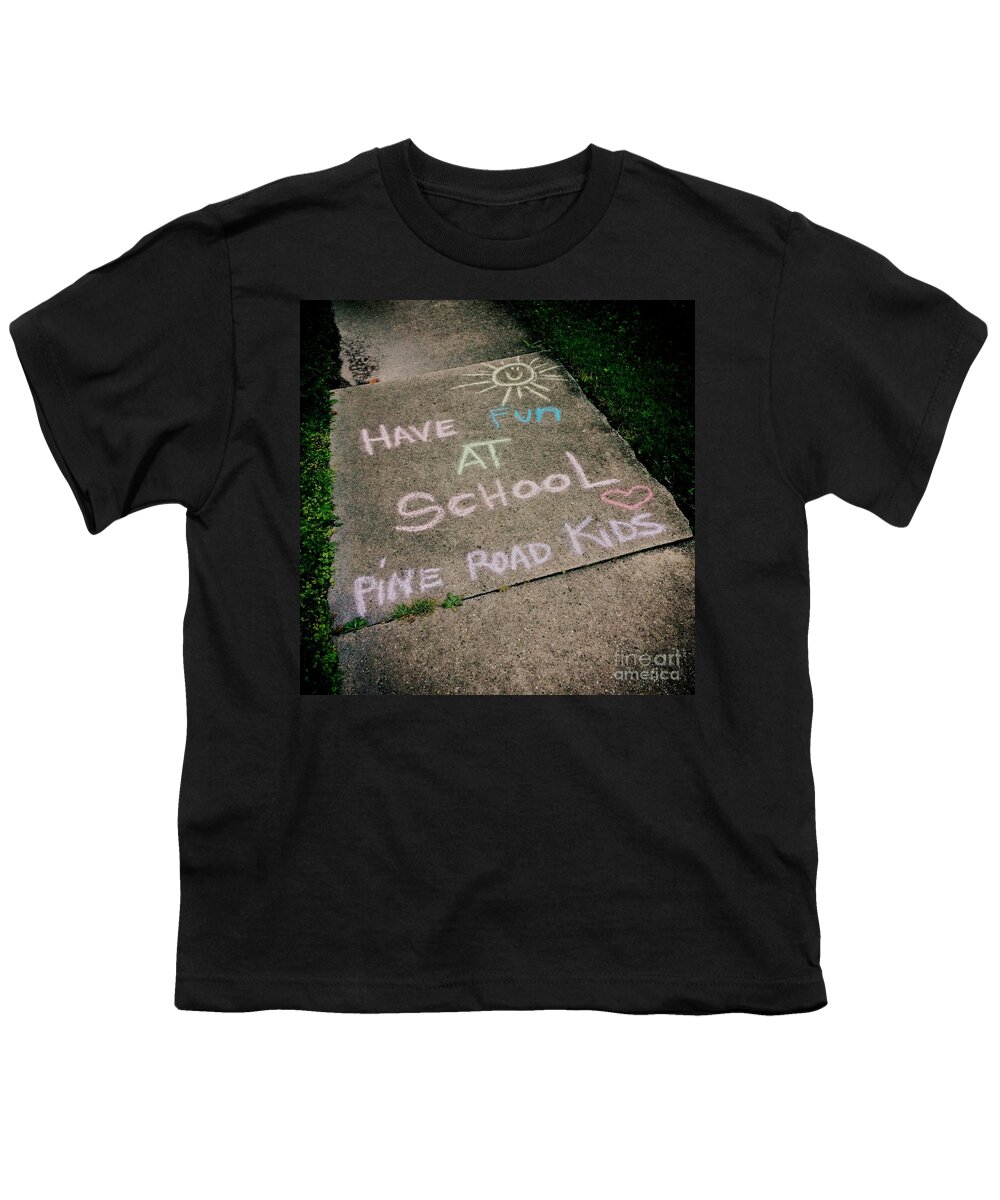 Sidewalk Youth T-Shirt featuring the photograph Making Memories In The Neighborhood by Frank J Casella