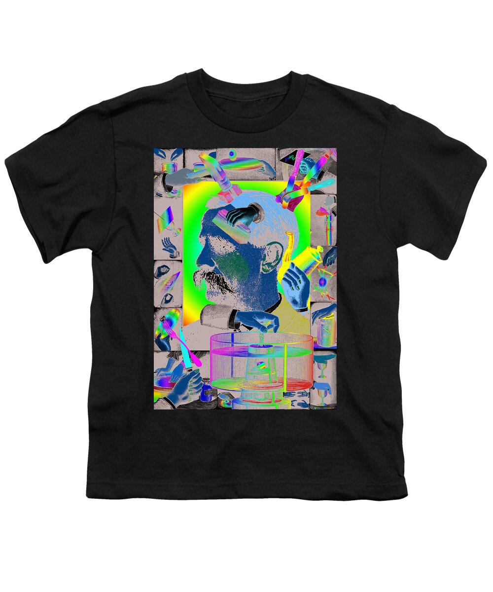 Hands Youth T-Shirt featuring the digital art Manipulation by Eric Edelman