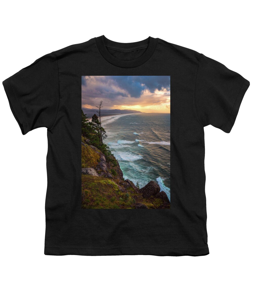 Oregon Youth T-Shirt featuring the photograph Manzanita Sun by Darren White