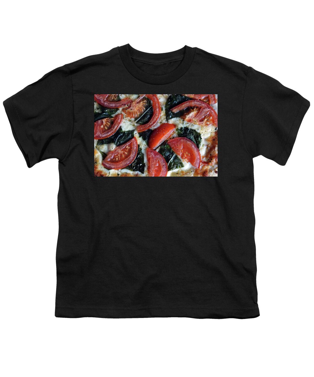 Food Youth T-Shirt featuring the photograph Margherita Pie #1 by Ben Upham III