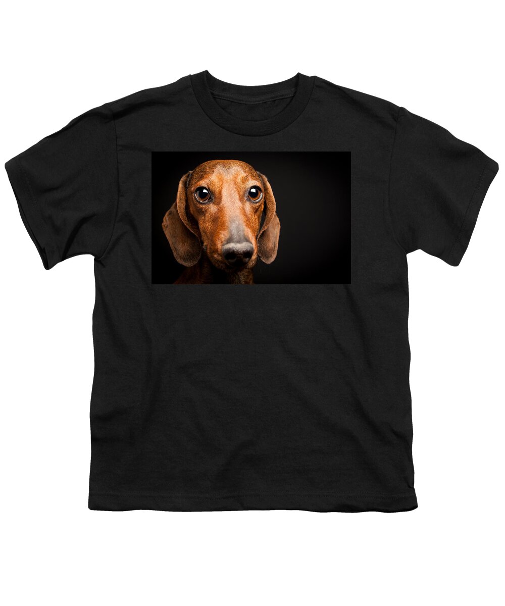 Mike Youth T-Shirt featuring the photograph Mike the Dachshund by SR Green