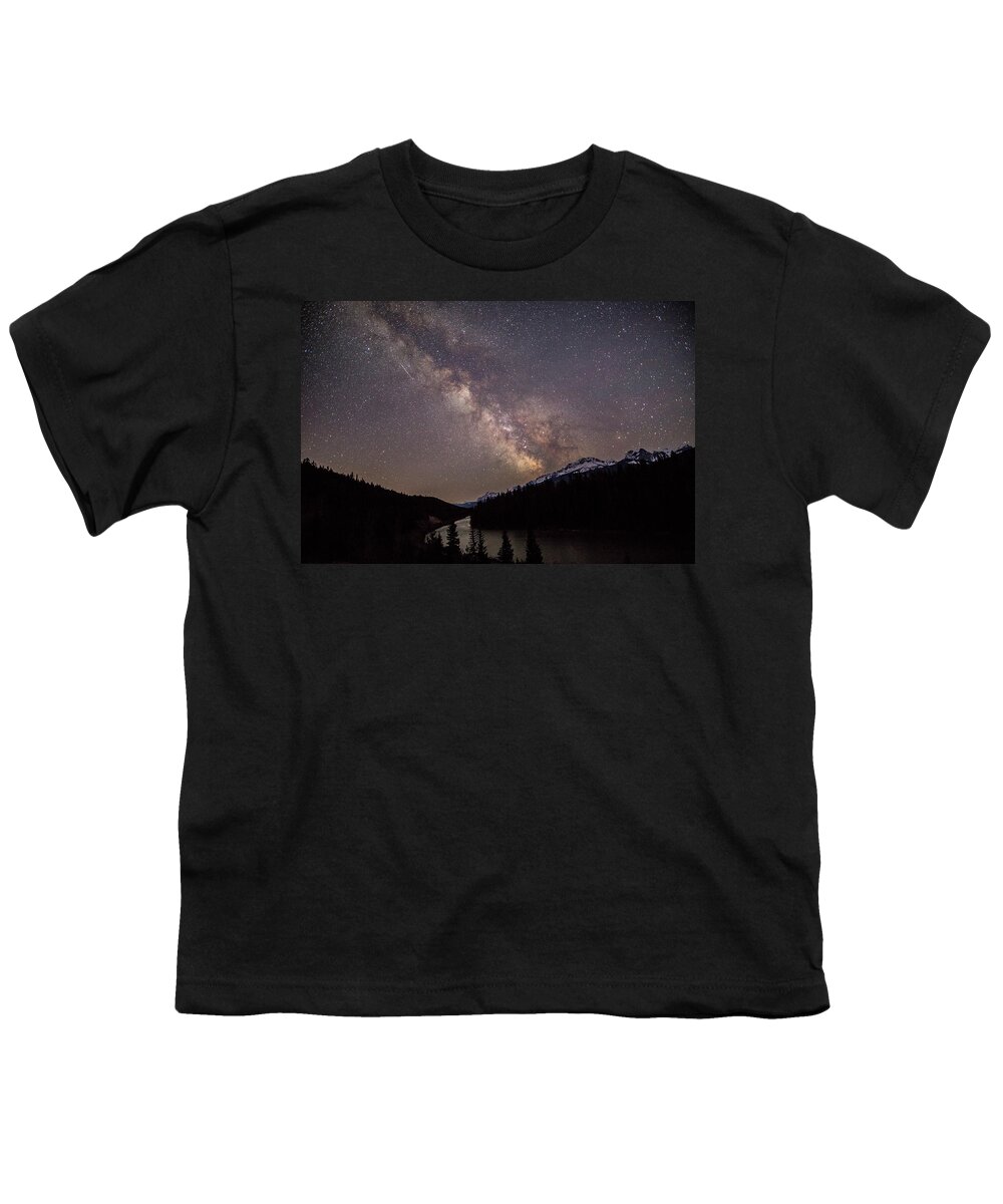 Photosbymch Youth T-Shirt featuring the photograph Milky way from Morant's Curve by M C Hood