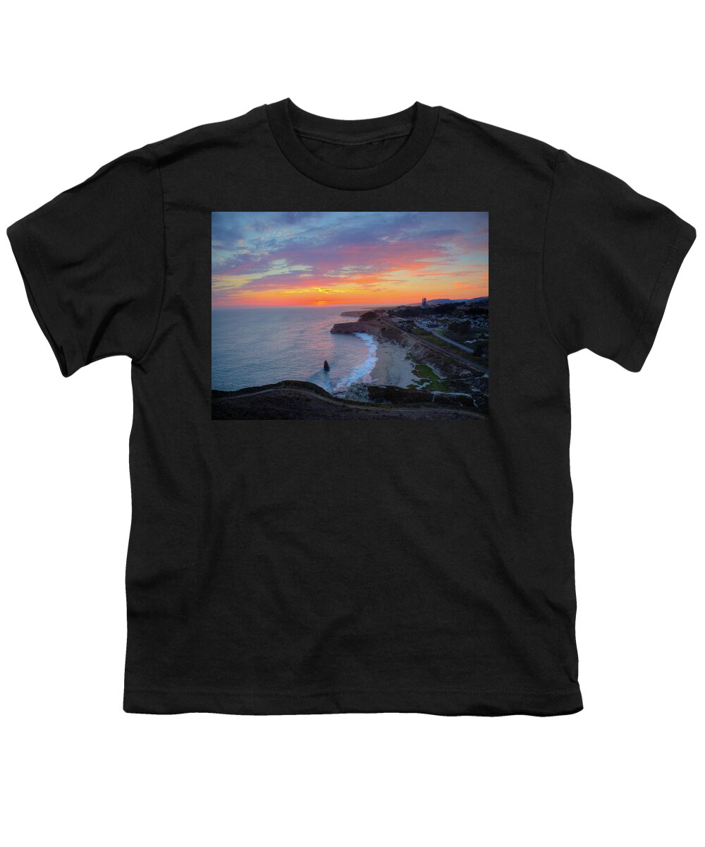 Above Youth T-Shirt featuring the photograph Monsoonal Sunset by David Levy