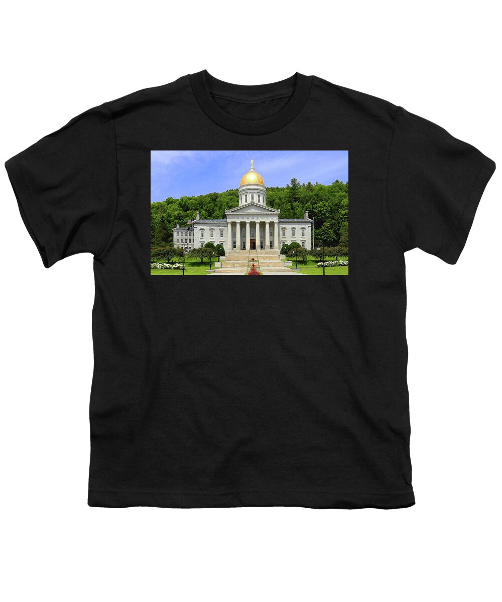 Montpelier Youth T-Shirt featuring the photograph Montpelier VT by Imagery-at- Work