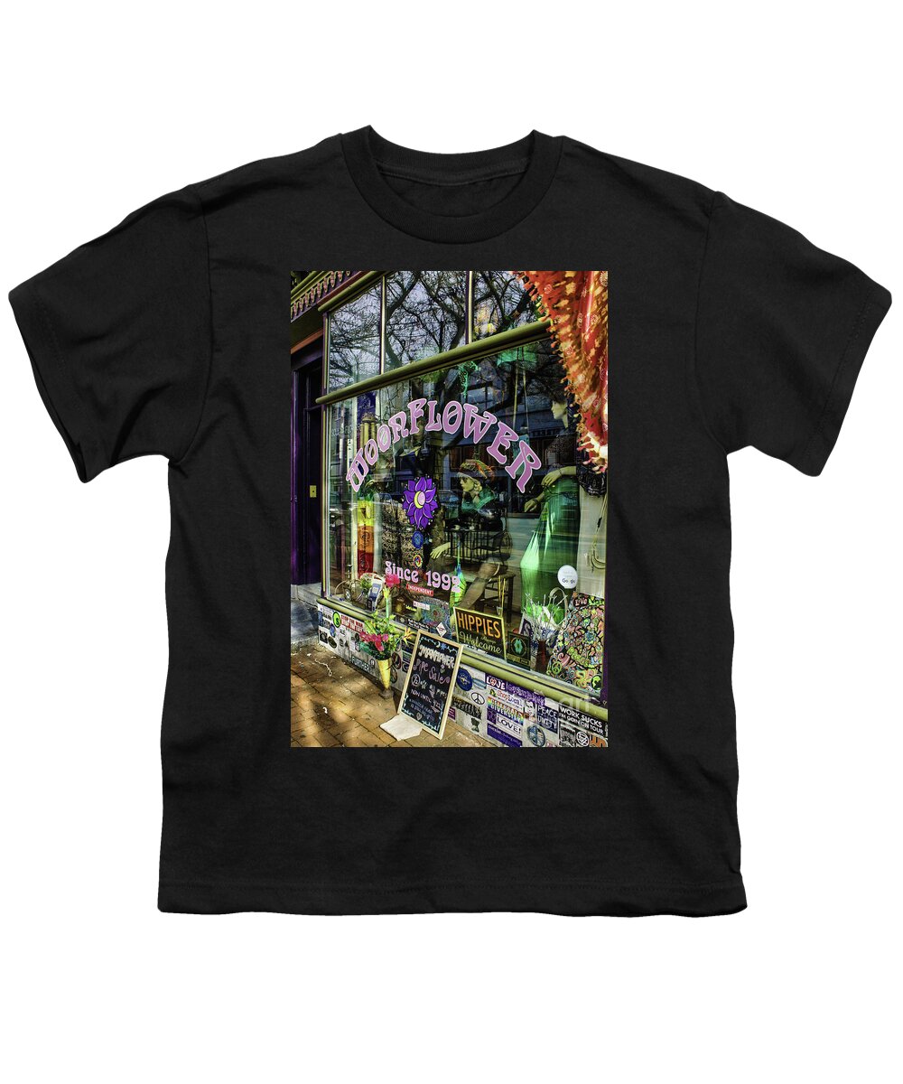 Shop Youth T-Shirt featuring the photograph Moonflower Boutique by Sandy Moulder