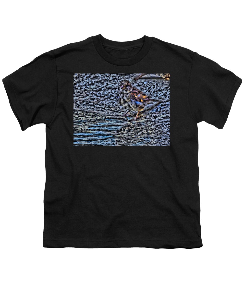Bird Youth T-Shirt featuring the digital art Moonlit Bath by Vincent Green