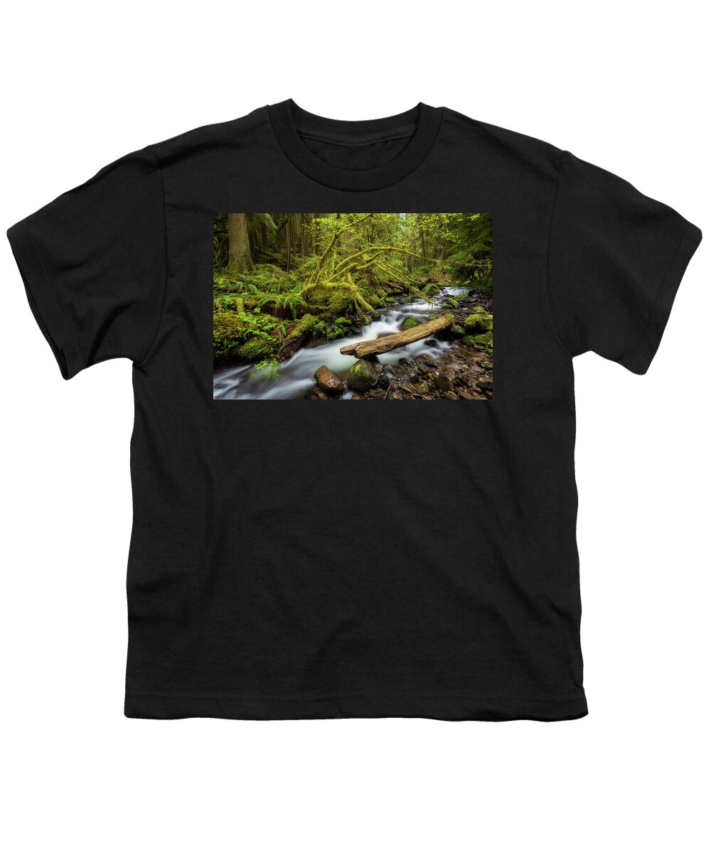Creek Youth T-Shirt featuring the photograph Mount Hood Creek by Jon Ares