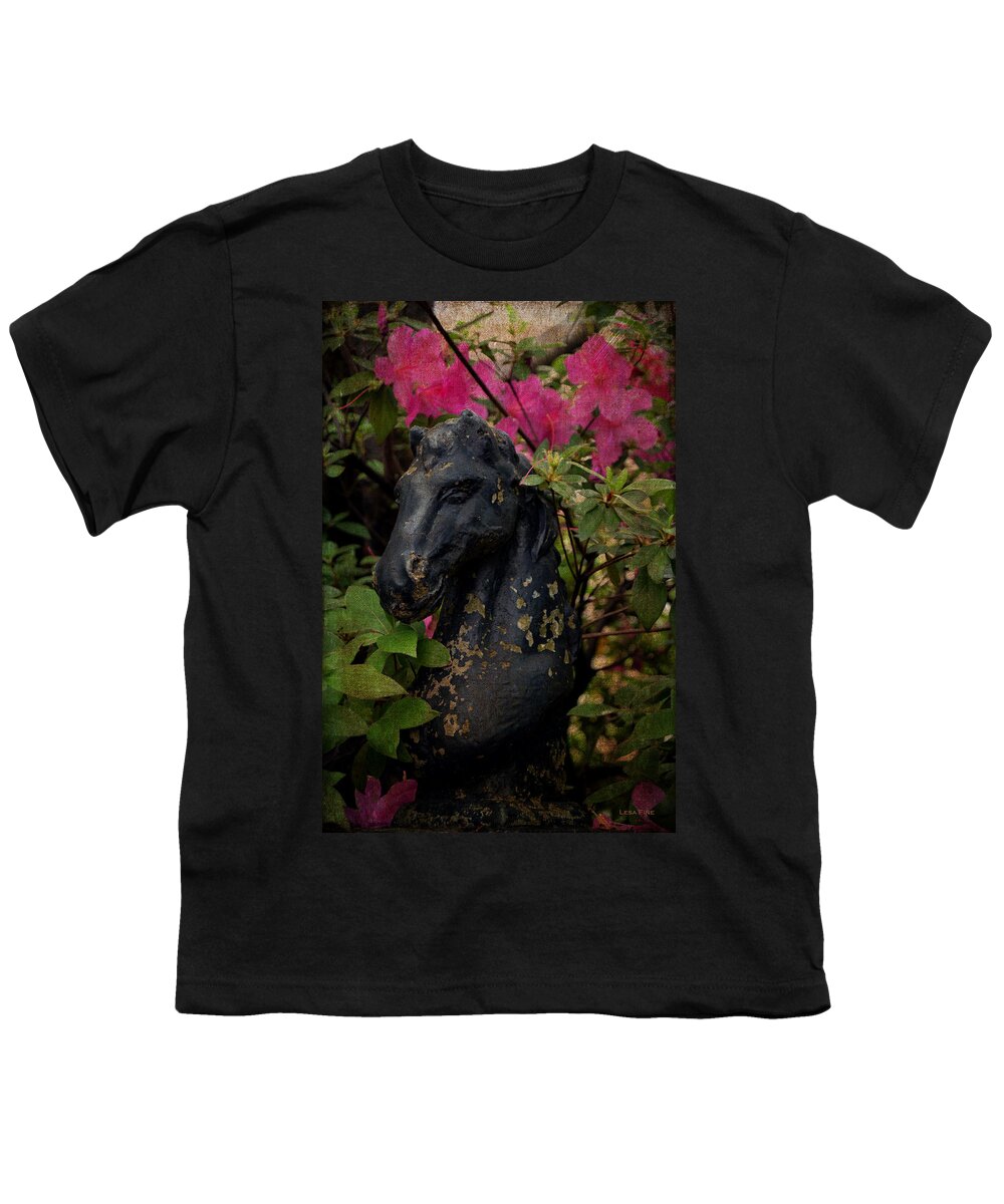 Horse Youth T-Shirt featuring the photograph Murphy Medallion House Gatekeeper by Lesa Fine
