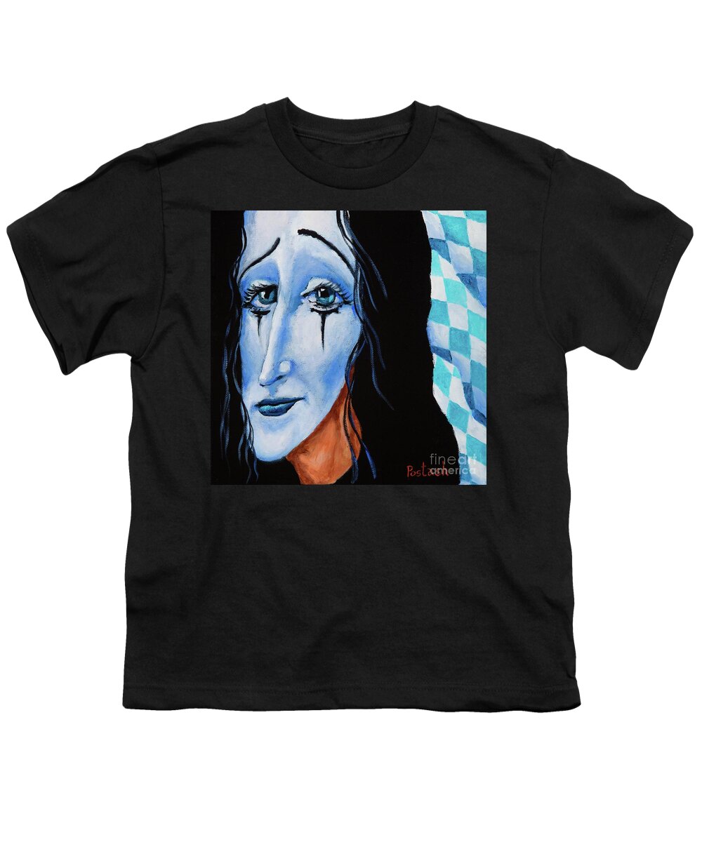 Figurative Youth T-Shirt featuring the painting My Dearest Friend Pierrot by Igor Postash