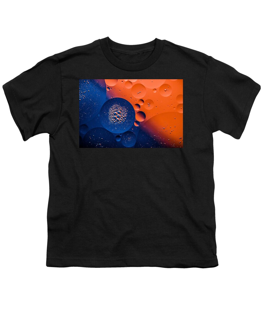 Oil And Water Image Macro Closeup Abstract Space Bruce Pritchett Photography Youth T-Shirt featuring the photograph Nebula by Bruce Pritchett
