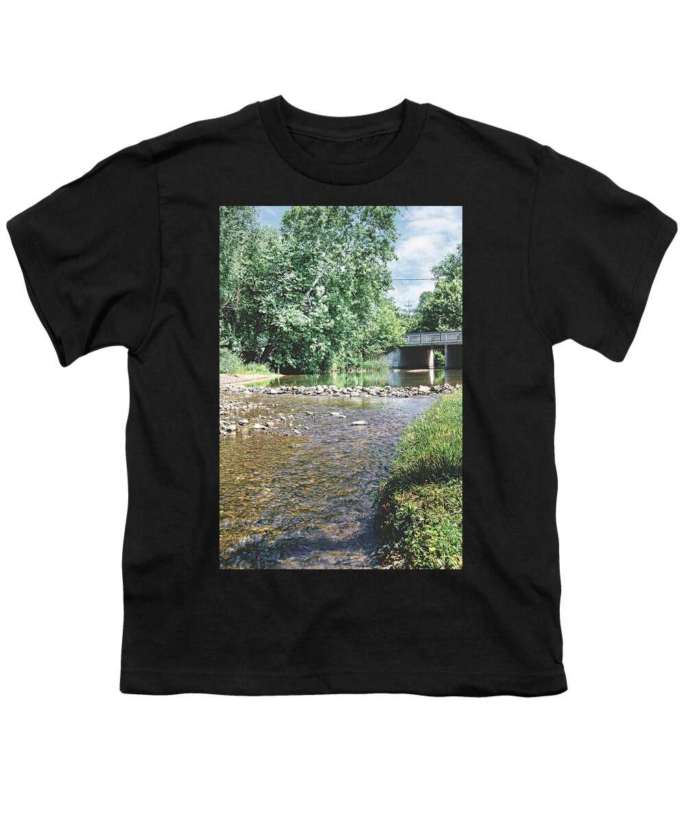 Neosho Youth T-Shirt featuring the photograph Neosho Country Creek by Judy Hall-Folde