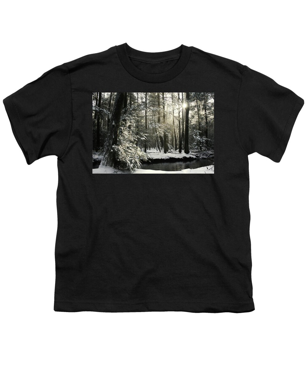 Snow Youth T-Shirt featuring the photograph New Years Snowfall by Lori Deiter