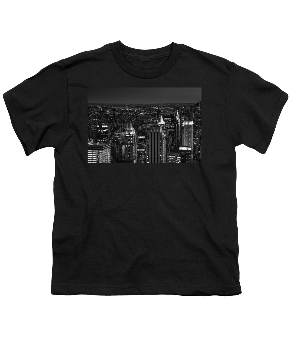 Manhattan Youth T-Shirt featuring the photograph Night in Manhattan by Patricia Montgomery