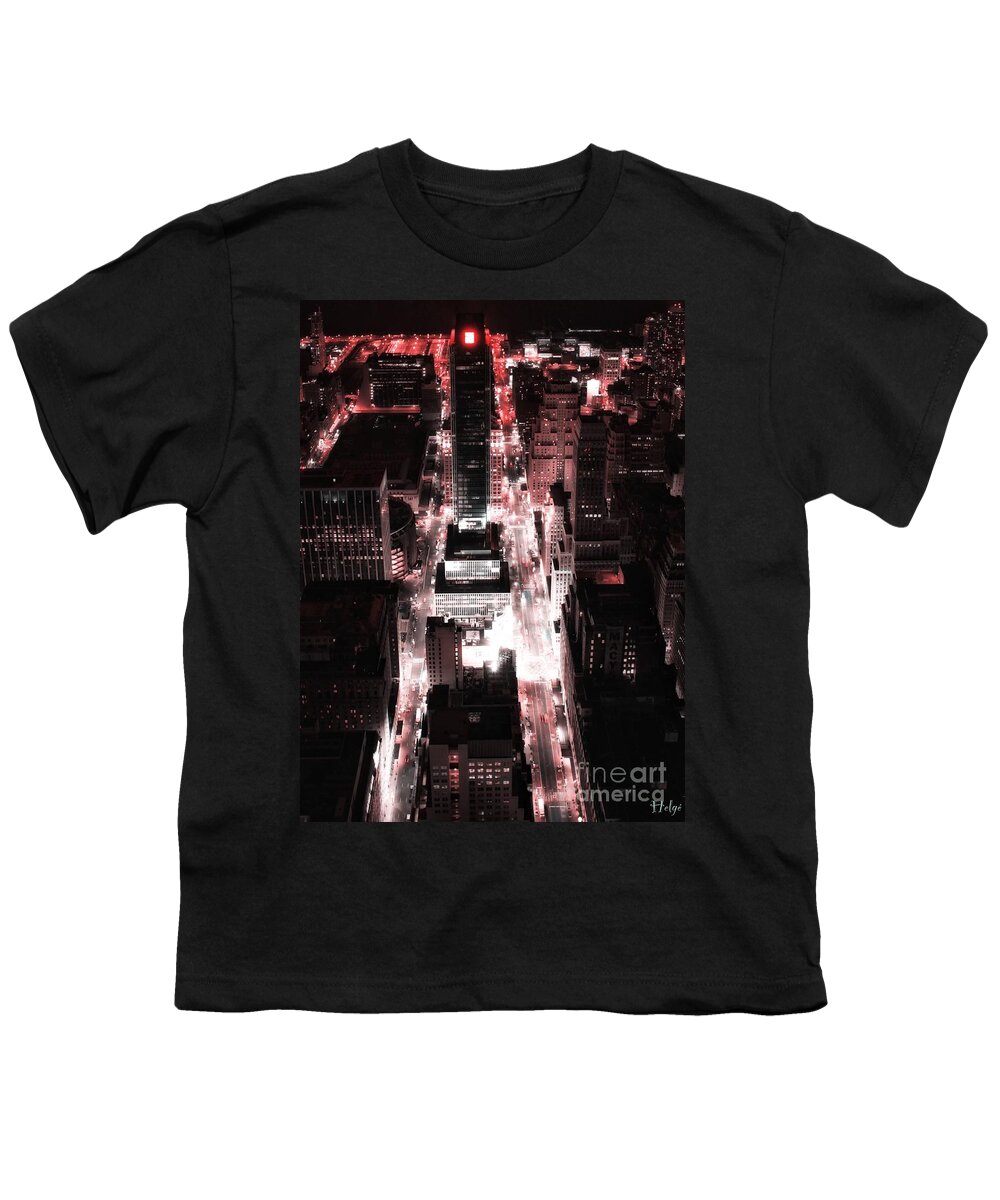 New York City Youth T-Shirt featuring the photograph Red Pill by HELGE Art Gallery