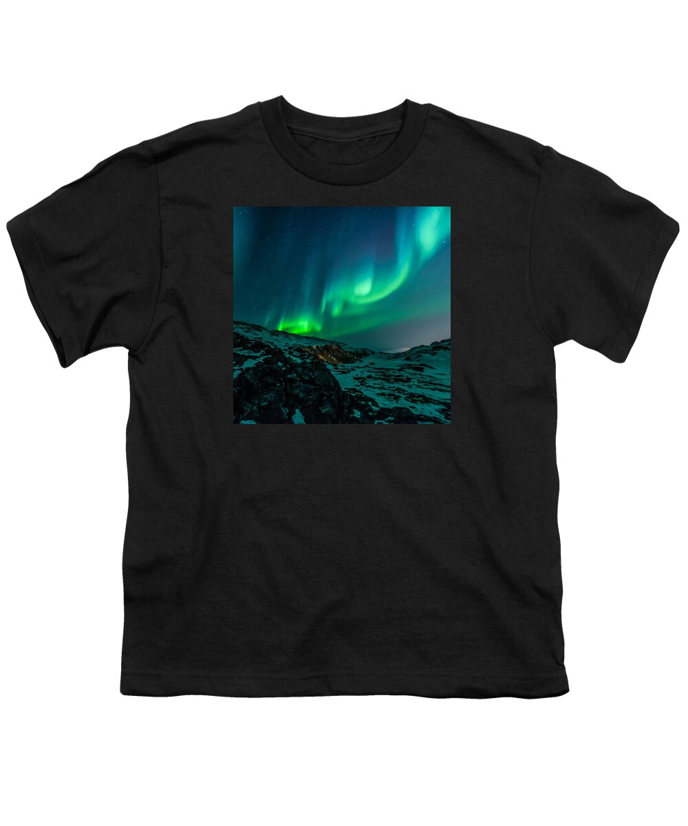 Northern Lights Youth T-Shirt featuring the photograph Northern Lights by Britten Adams