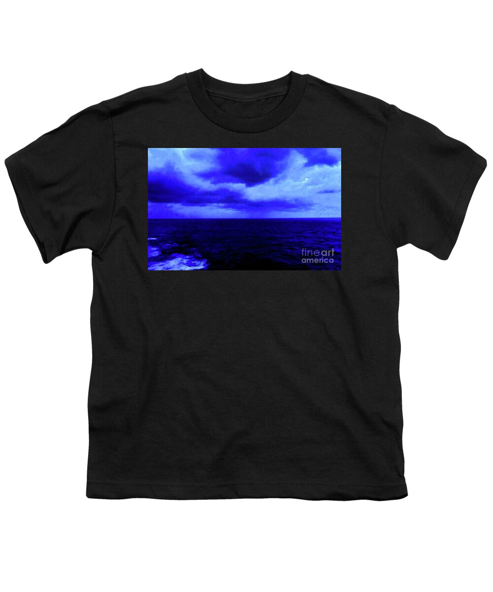 America Youth T-Shirt featuring the painting Ocean Blue Digital Painting by Robyn King
