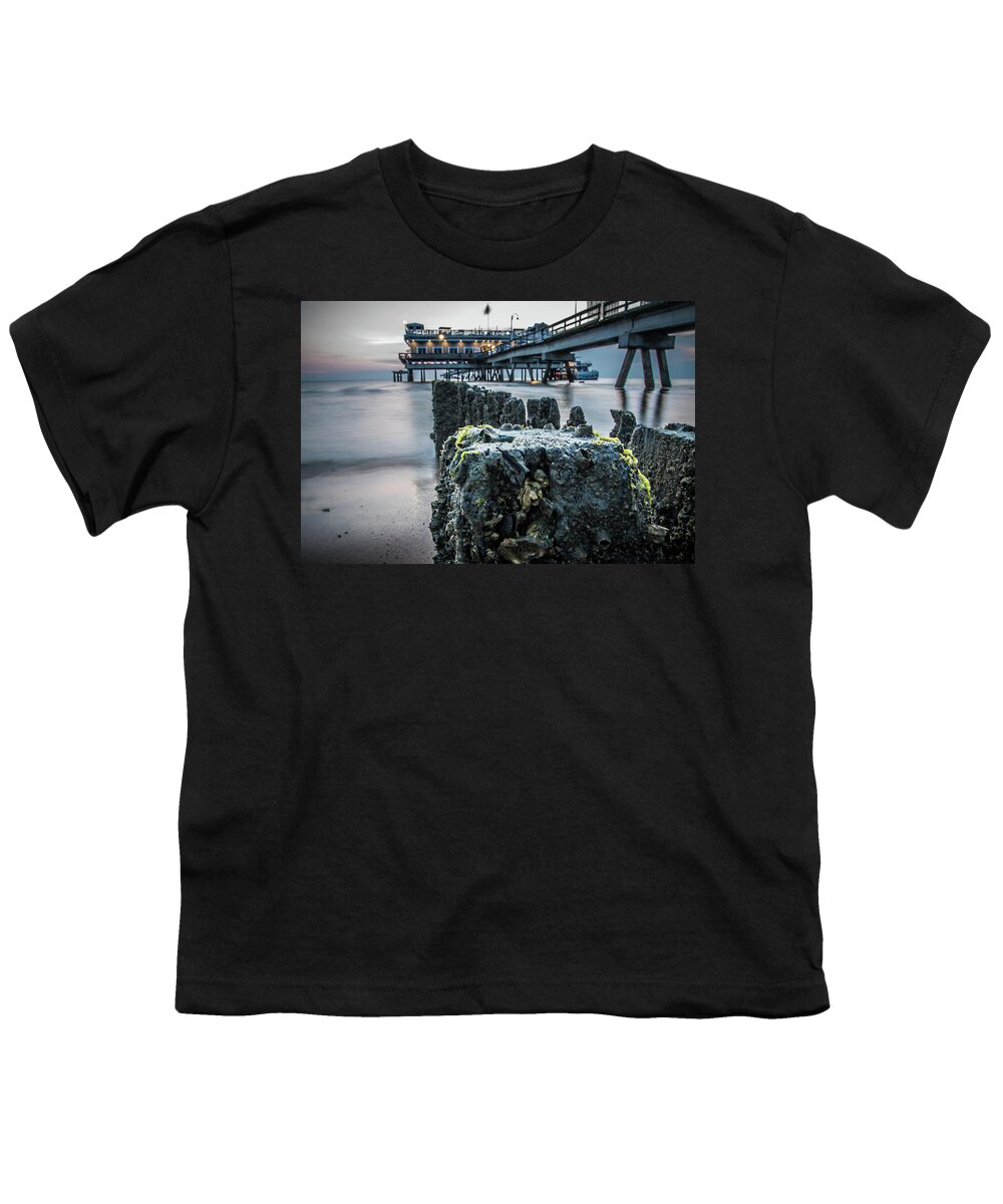 Sunrise Youth T-Shirt featuring the photograph Ocean View Pier Summer Sunrise 4 by Larkin's Balcony Photography
