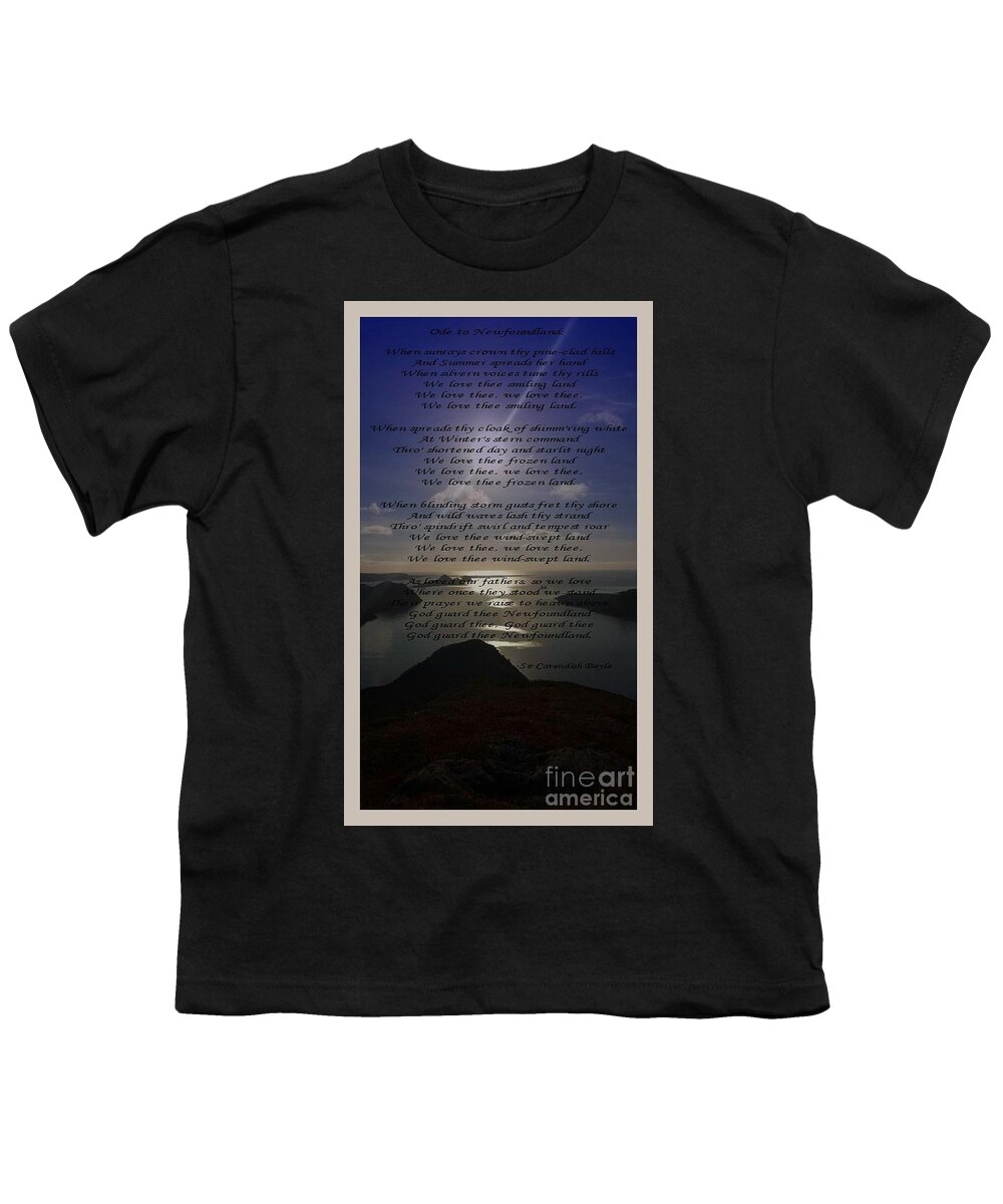 Ode To Newfoundland Youth T-Shirt featuring the photograph Ode to Newfoundland by Barbara A Griffin