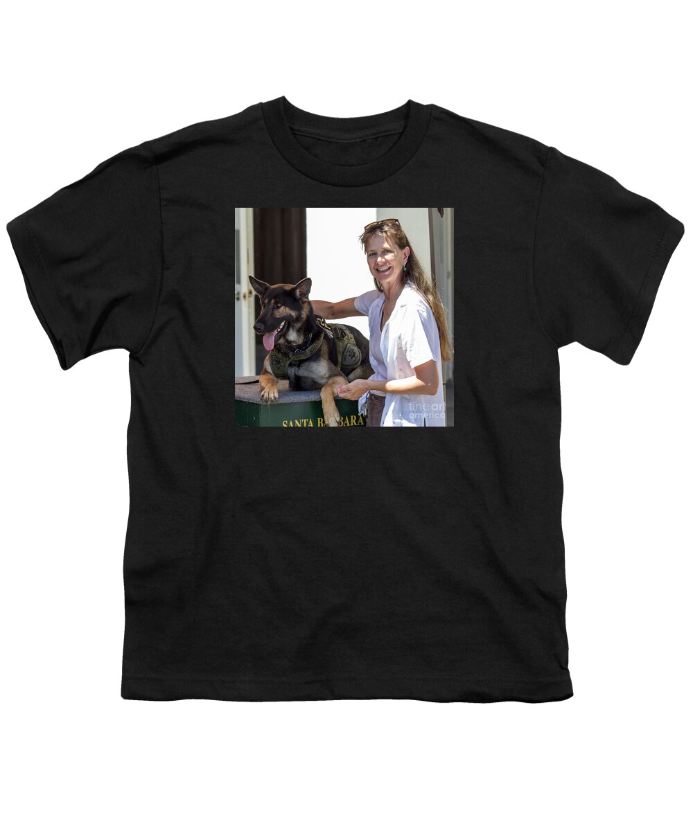 Officer Youth T-Shirt featuring the photograph Officer K-9 by Shawn Jeffries