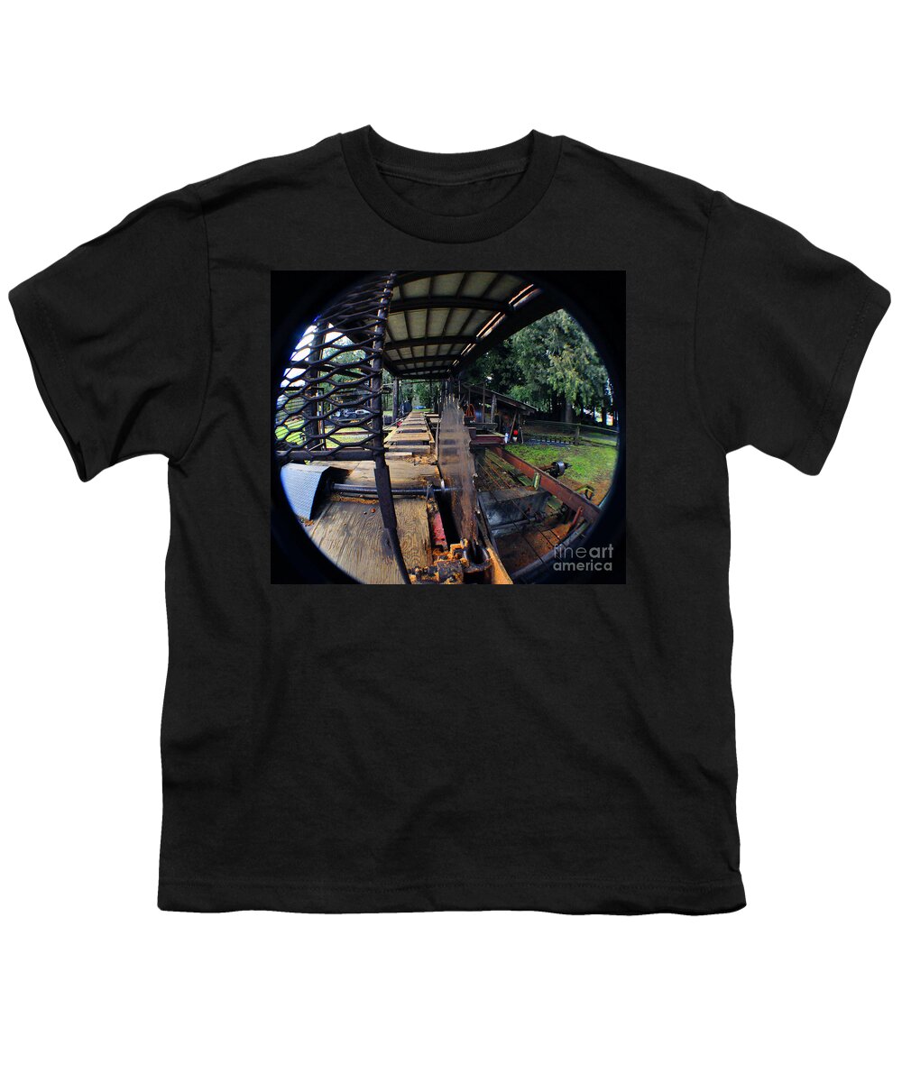 Clay Youth T-Shirt featuring the photograph Old Logging Saw by Clayton Bruster