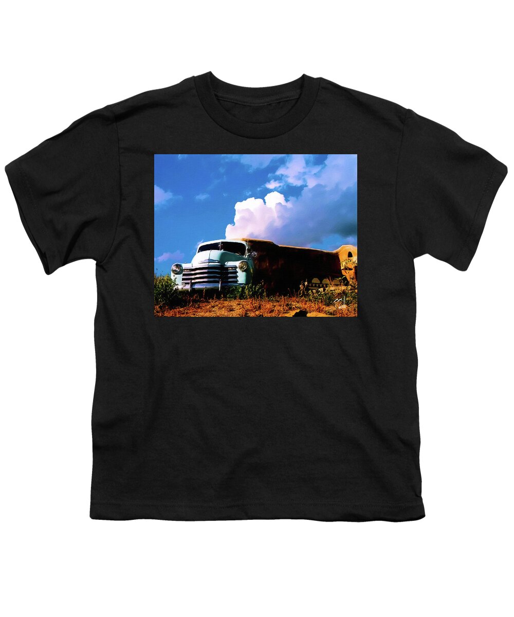 Taos Youth T-Shirt featuring the photograph Old Taos by Terry Fiala