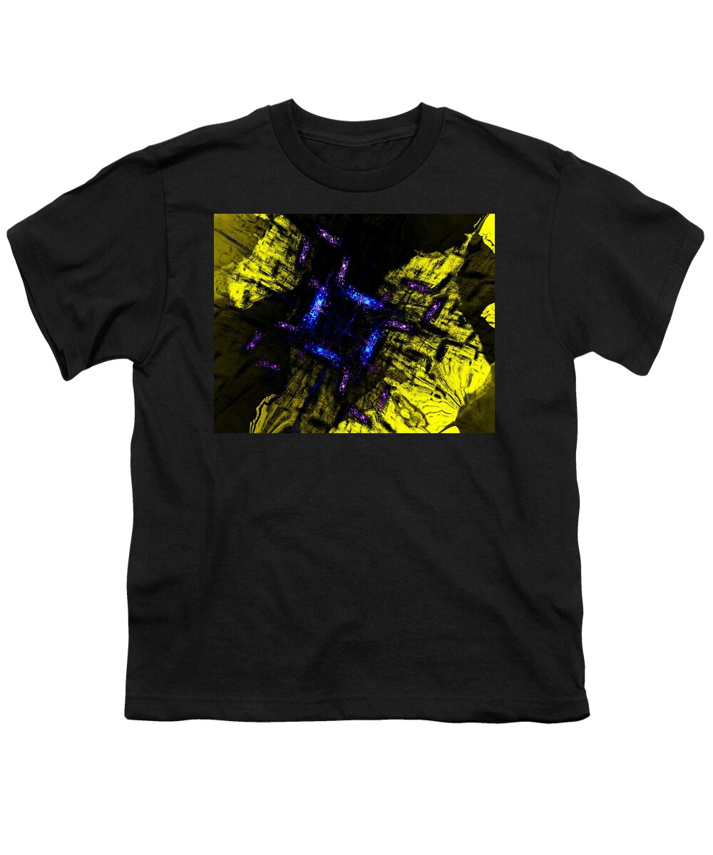 Fine Art Youth T-Shirt featuring the digital art Panic Attack by David Lane