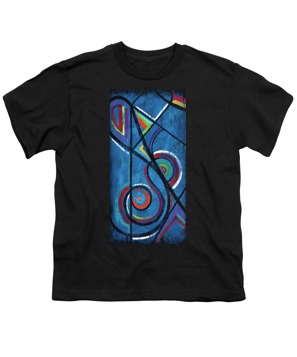 Passion Youth T-Shirt featuring the painting PASSIONATE ARTS-triptych left by Darin Jones