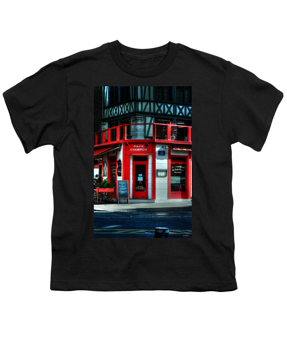 Europe Youth T-Shirt featuring the photograph Pierre Champion Rouen France by Tom Prendergast