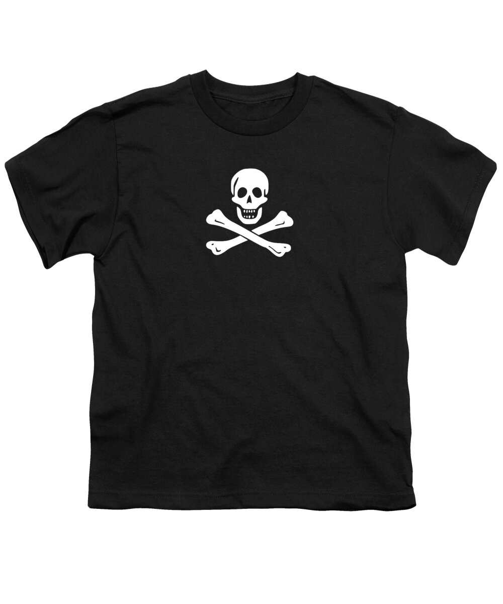 Jolly Youth T-Shirt featuring the digital art Pirate Flag tee by Edward Fielding