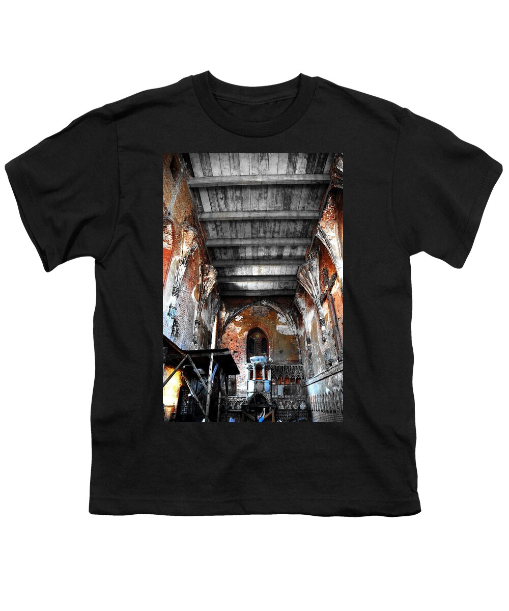 Poland Youth T-Shirt featuring the photograph Poland - Malbork Castle - Church of the Virgin Mary by Jacqueline M Lewis