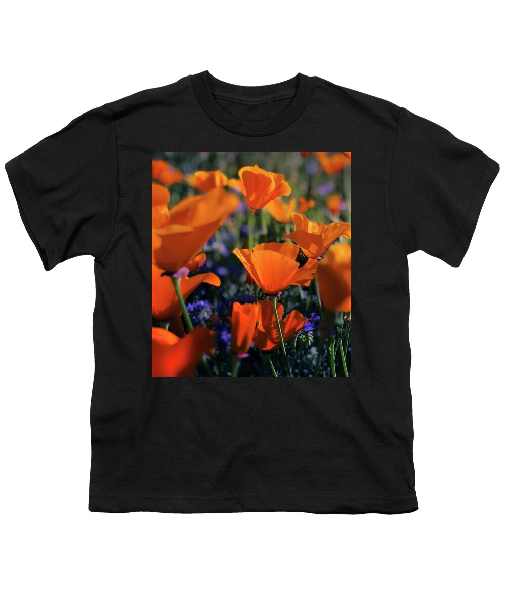 Poppy Youth T-Shirt featuring the digital art Poppy Delight by Kevyn Bashore