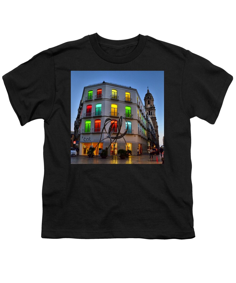 Malaga Youth T-Shirt featuring the photograph Por Las Calles Del Centro Historico De by Carlos Alkmin