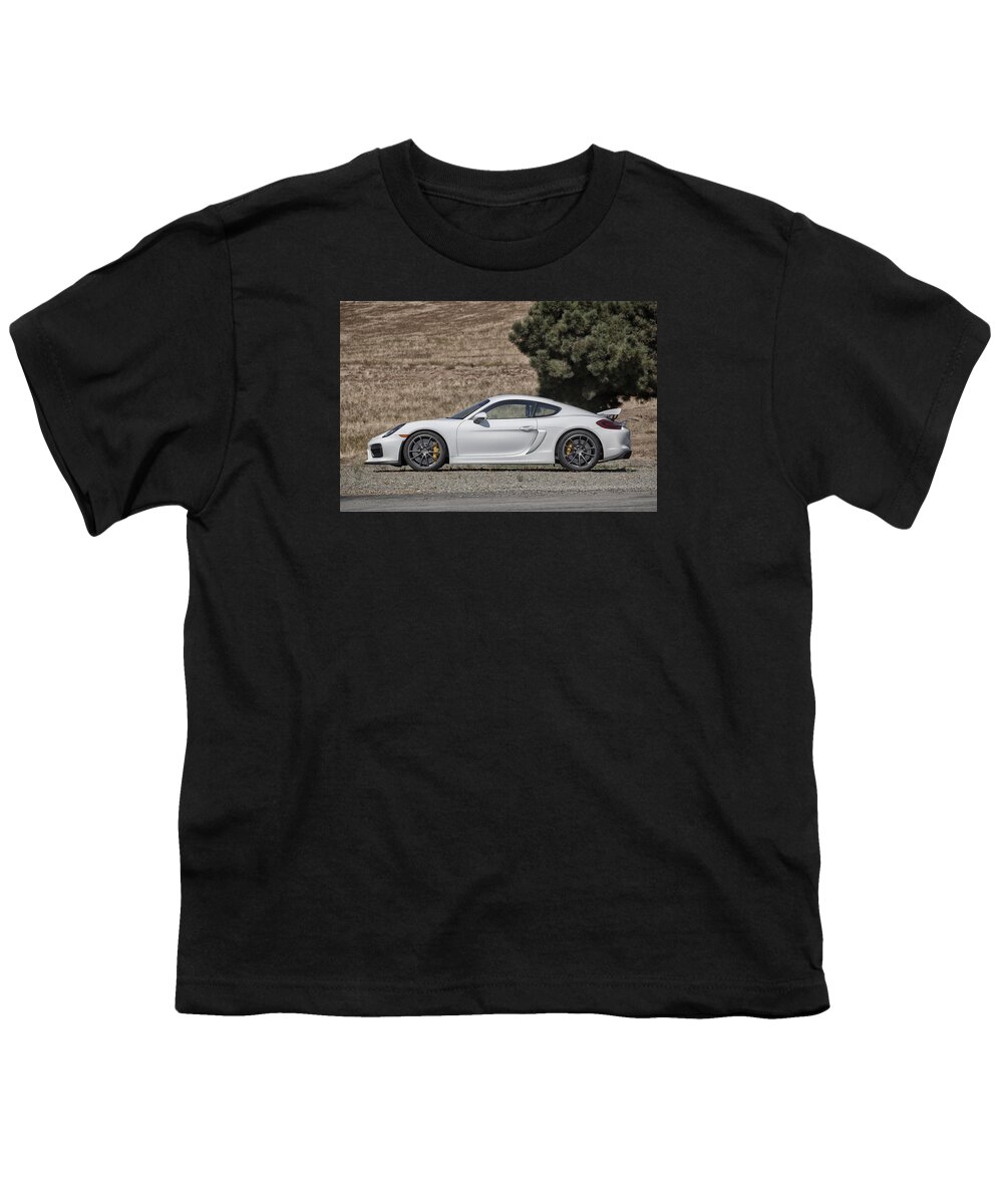 Cars Youth T-Shirt featuring the photograph Porsche Cayman GT4 Side Profile by ItzKirb Photography