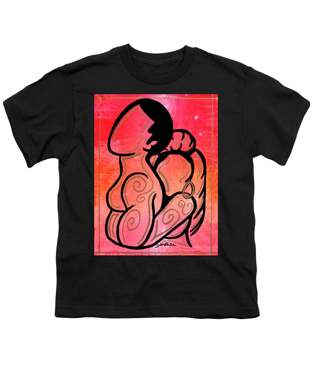 Love Youth T-Shirt featuring the painting Primary Red by Diamin Nicole