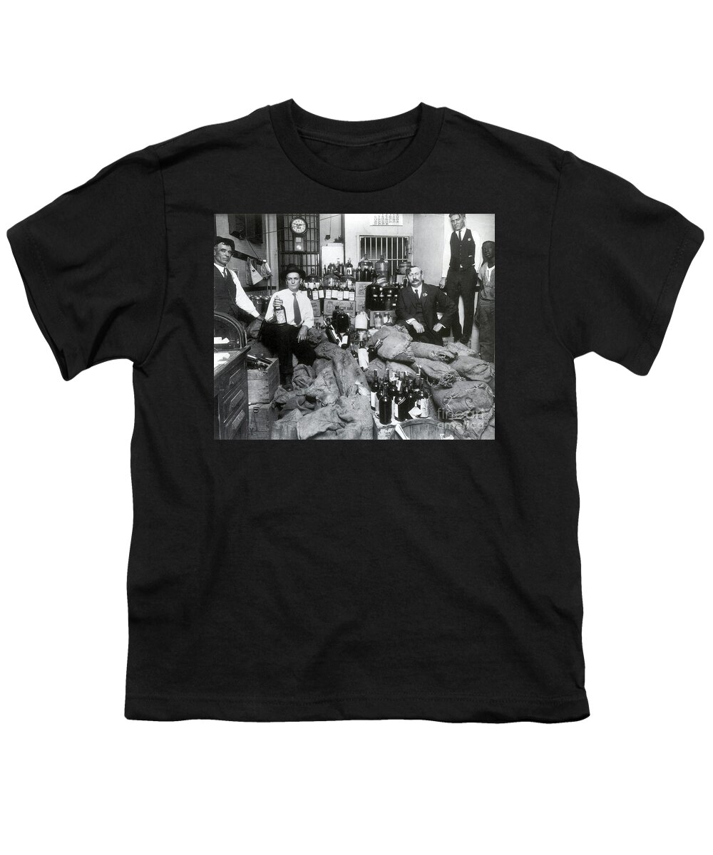 Government Youth T-Shirt featuring the photograph Prohibition, Texas Bootlegger Booty by Science Source
