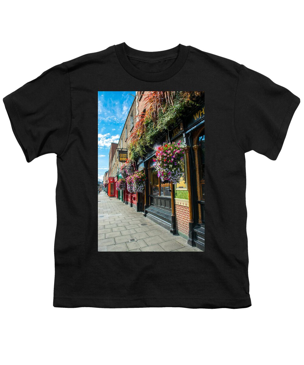 Ireland Youth T-Shirt featuring the photograph Pub in Dublin in Ireland by Andreas Berthold