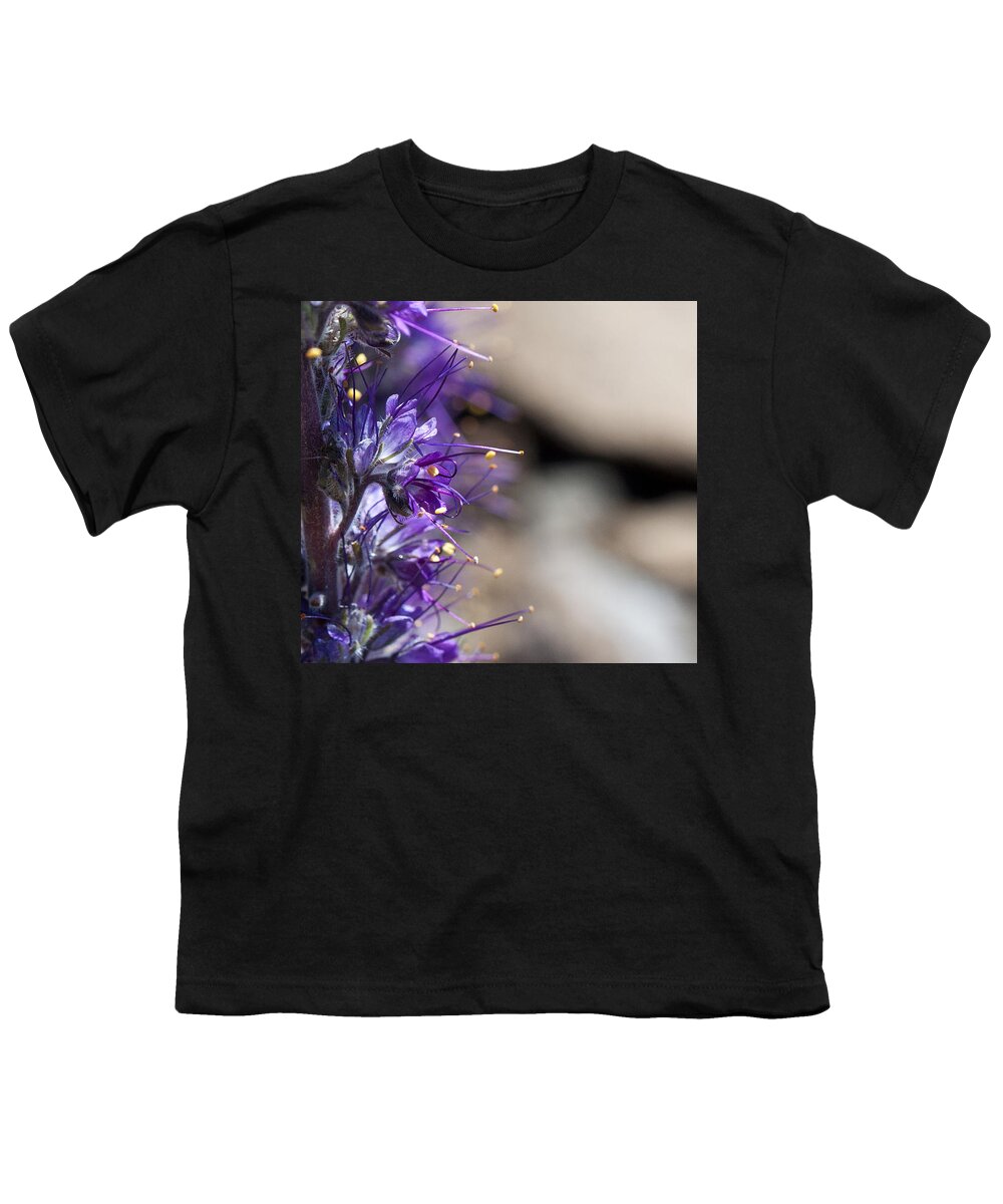 Flower Youth T-Shirt featuring the photograph Purple Silk by Julia McHugh